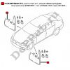 Брызговики передние (под оригинал) (комплект- 2 шт.) Honda Civic седан VIII 2005-... (08P08-SNB-601 / DE08P08601P2)