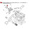 Фланец термостата Hyundai Sonata (04-…), Kia Carens (06-…), Optima/Magentis (05-…) (25631-25002 / DE251HY)