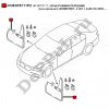 Брызговики передние (под оригинал) (комплект - 2 шт. ) Audi A6 2005-... (4F0075111 / DE4F5111P2)