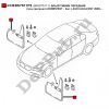 Брызговики передние (под оригинал) (комплект - 2шт.) Audi A4/Avant 2008-... (8K0075111 / DE8K7511P2)